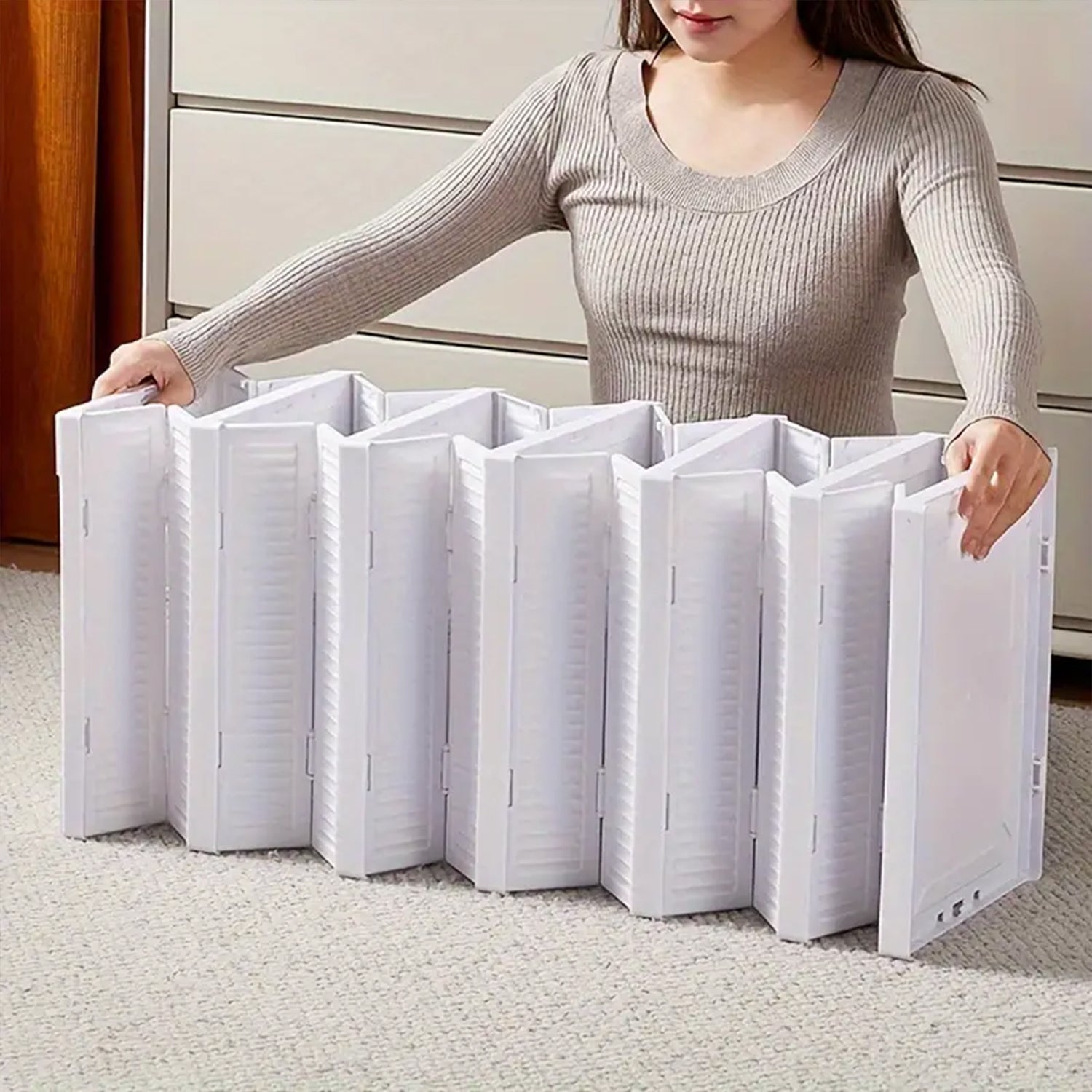 Stackable Multifunctional Storage, for Clothes Foldable Drawer Shelf Basket Utility Cart Rack Storage Organizer Cart for Kitchen, Pantry Closet, Bedroom, Bathroom, Laundry (2, 3, 4, 5, 6 / Layer 1 Pc) Stackable Multifunctional Storage, for Clothes Foldable Drawer Shelf Basket Utility Cart Rack Storage Organizer Cart for Kitchen, Pantry Closet, Bedroom, Bathroom, Laundry (2, 3, 4, 5, 6 / Layer 1 Pc)